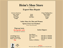 Tablet Screenshot of heimshoes.com